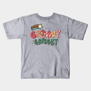 Groovy - Retro 70s Christmas Vibes Kids T-Shirt